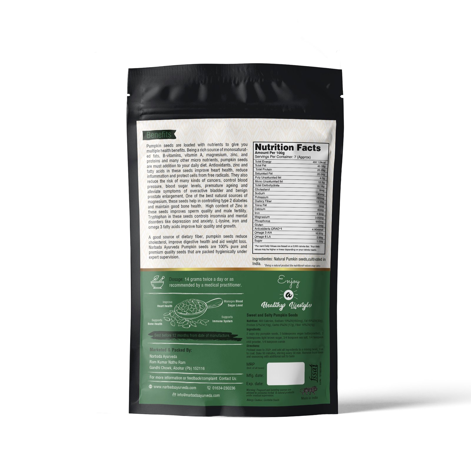 Natural premium pumpkin seeds